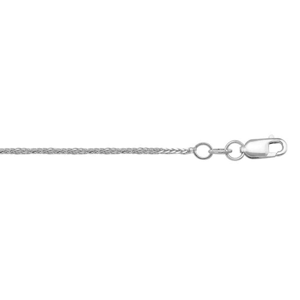 White Gold Wheat Chain - 16 Inches - Davidson's Jewellers
