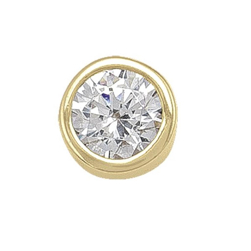 Yellow Gold and Cubic Zirconia Earrings - Davidson's Jewellers