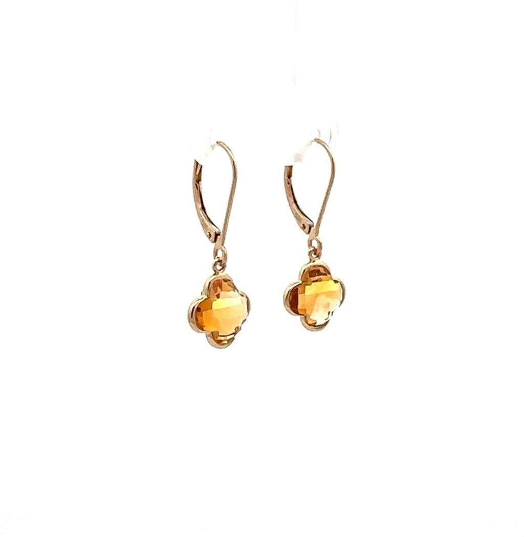 Yellow Gold Citrine Earrings - Davidson's Jewellers