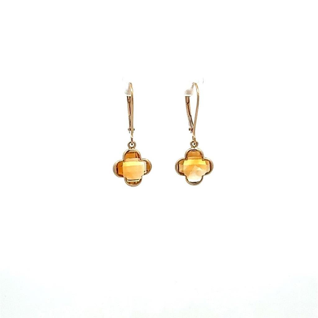 Yellow Gold Citrine Earrings - Davidson's Jewellers