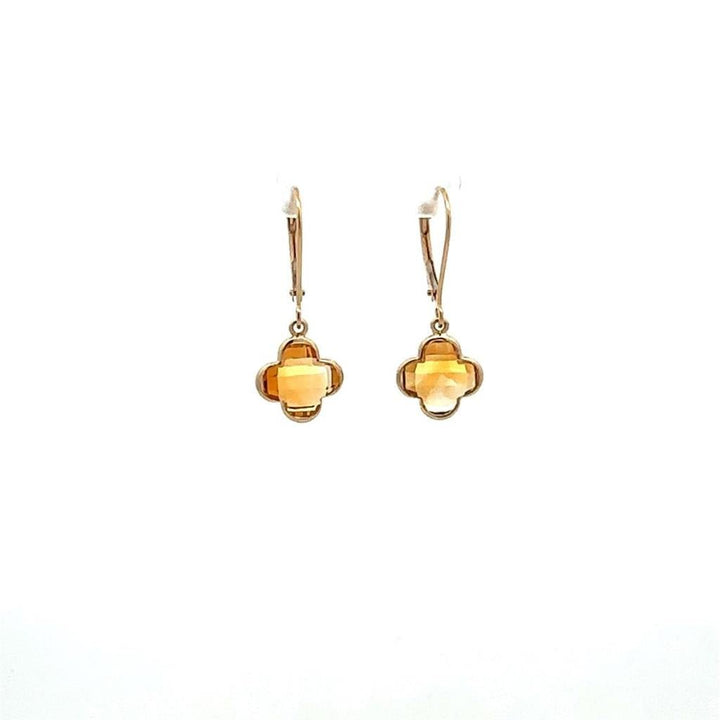 Yellow Gold Citrine Earrings - Davidson's Jewellers