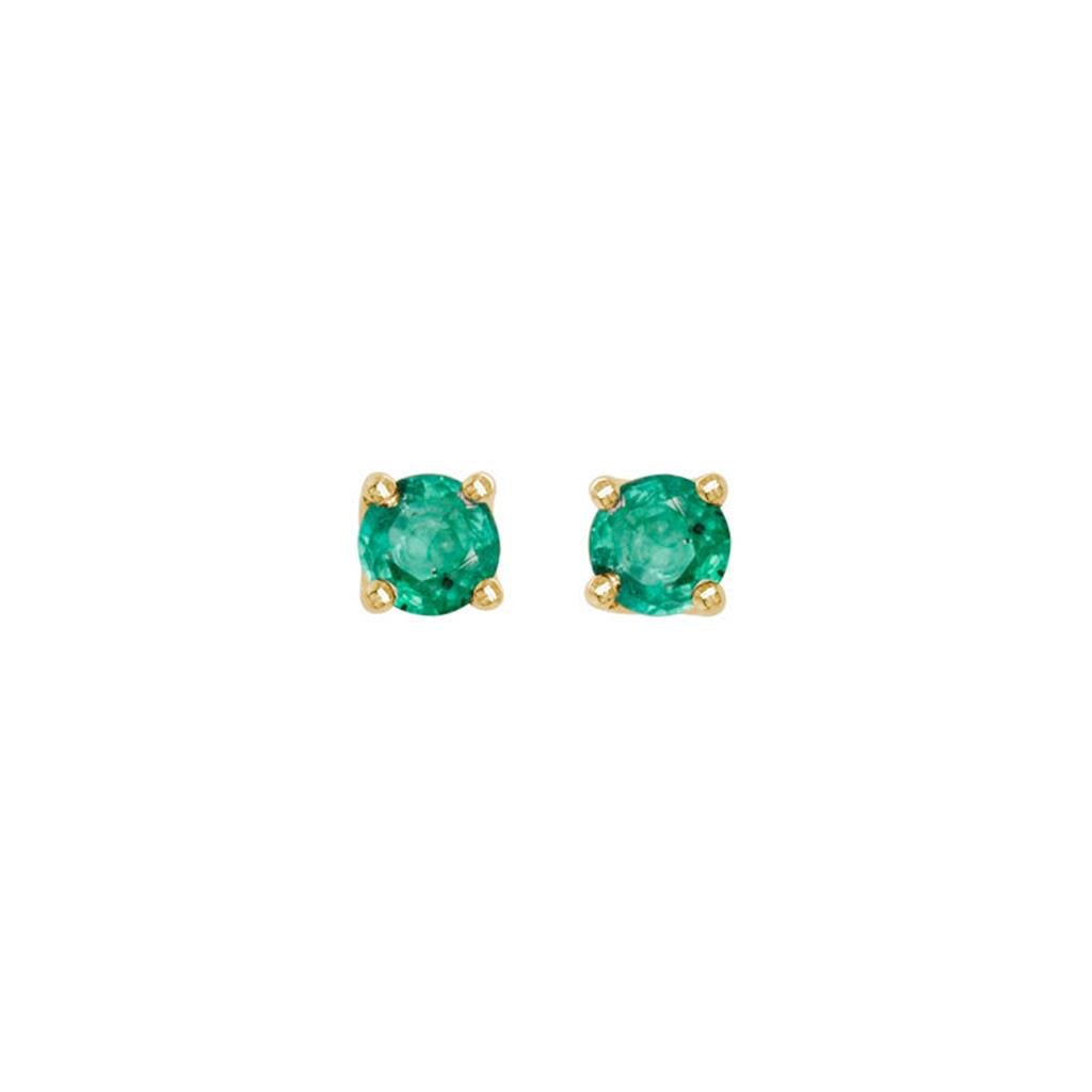 Yellow Gold Emerald Stud Earrings - Davidson's Jewellers
