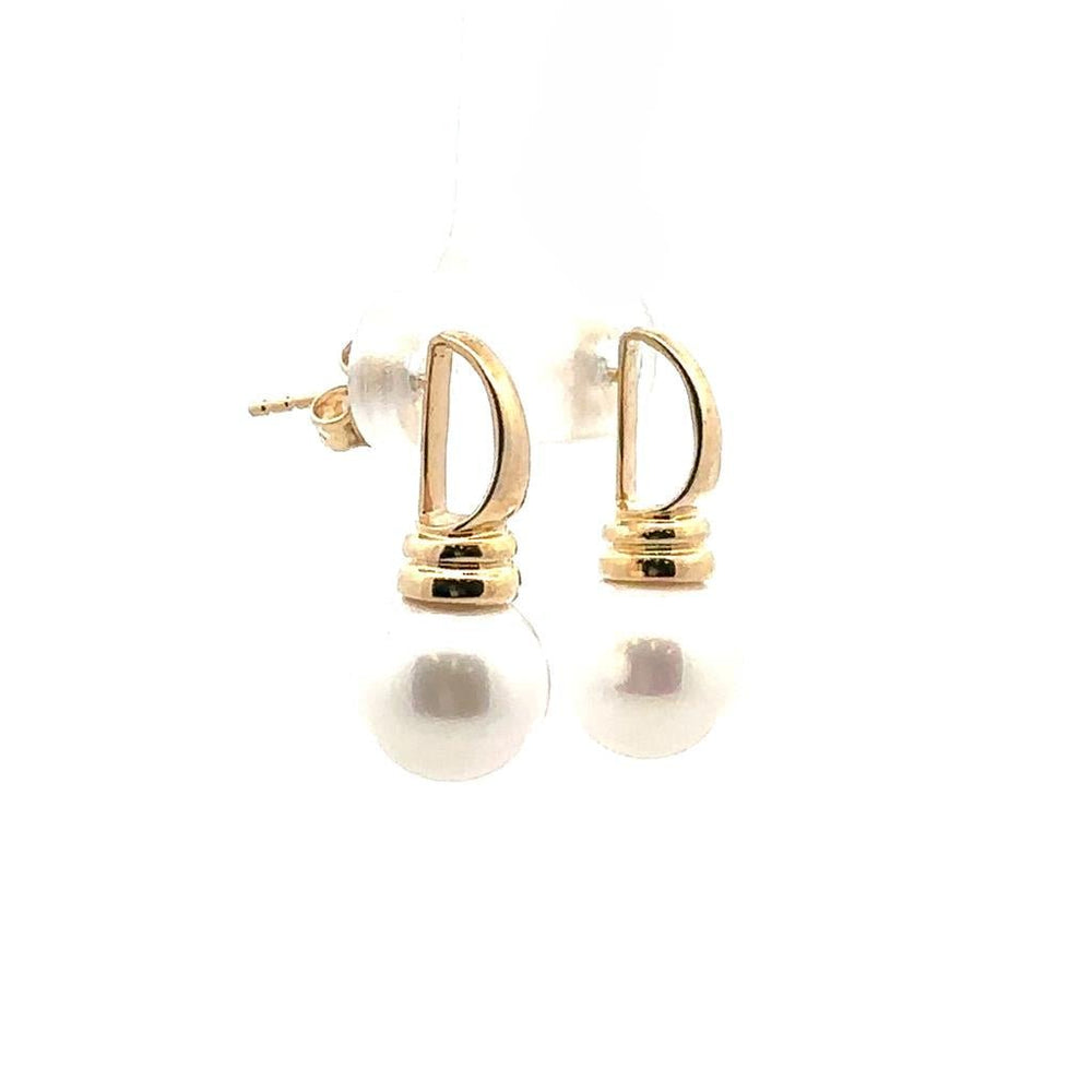 Yellow Gold & Pearl Studs - Davidson's Jewellers