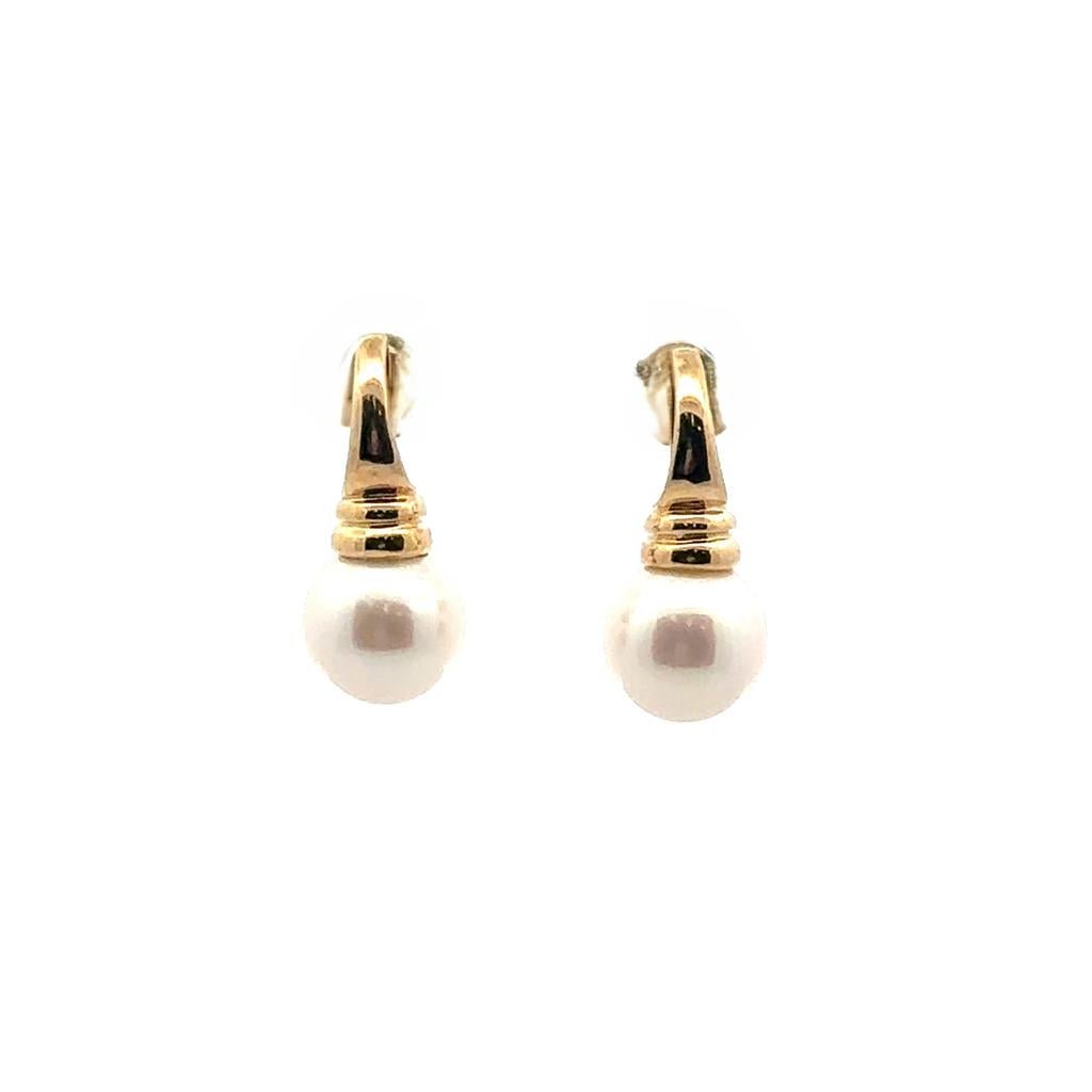Yellow Gold & Pearl Studs - Davidson's Jewellers