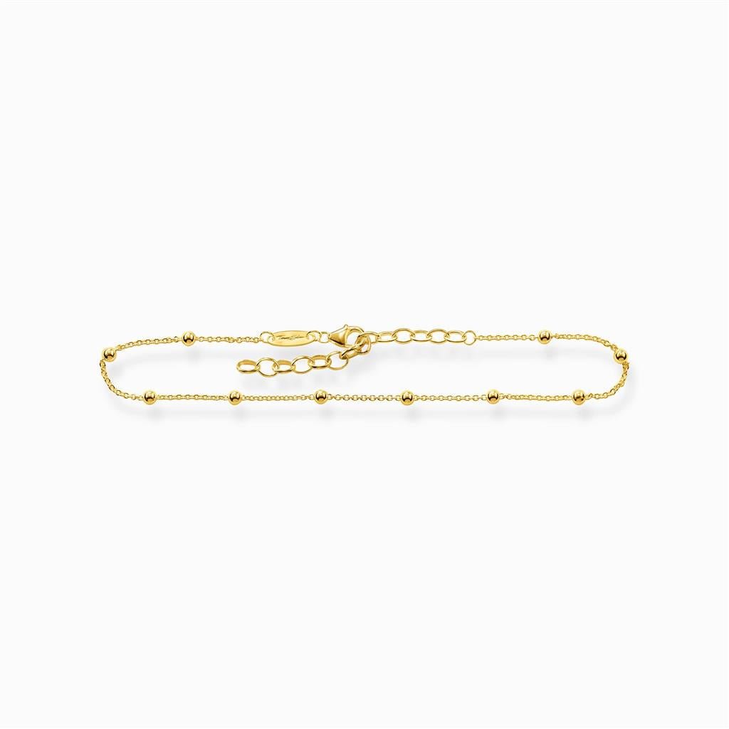 Yellow Gold Plated Anklet - Davidson's Jewellers