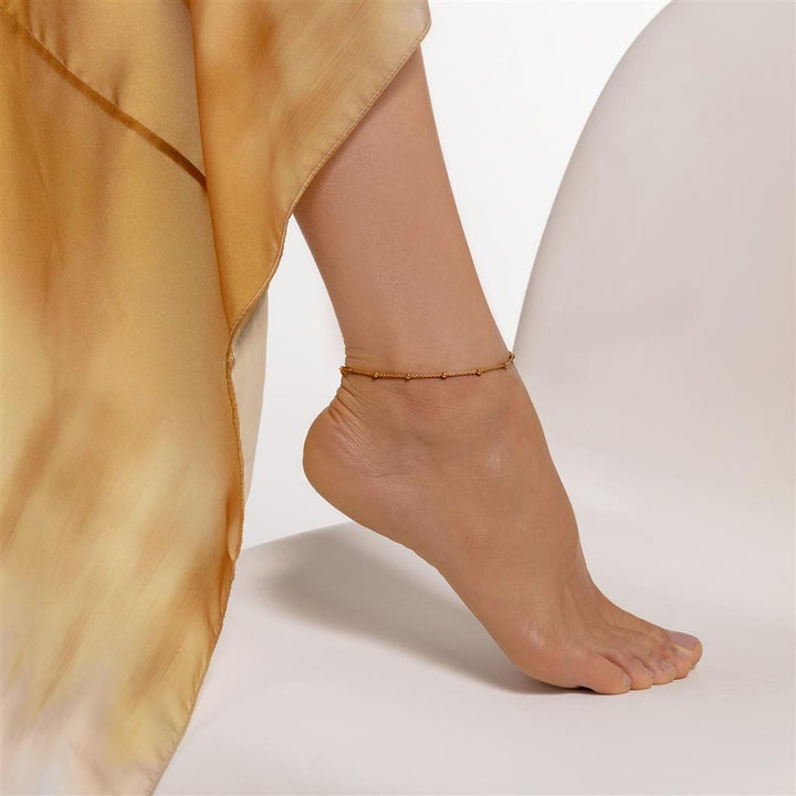 Yellow Gold Plated Anklet - Davidson's Jewellers