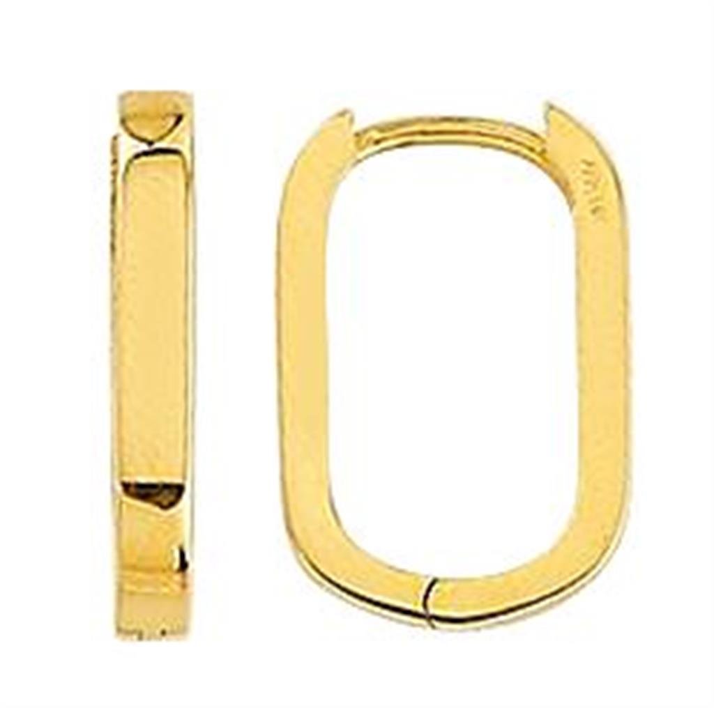 Yellow Gold Rectangular Huggies - Davidson's Jewellers
