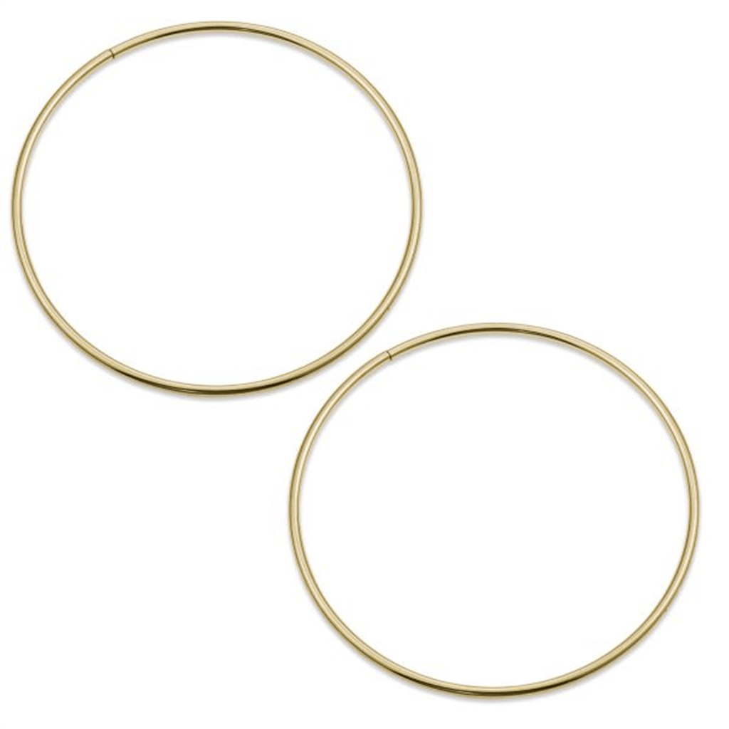 Yellow Gold Slim Hoops - Davidson's Jewellers