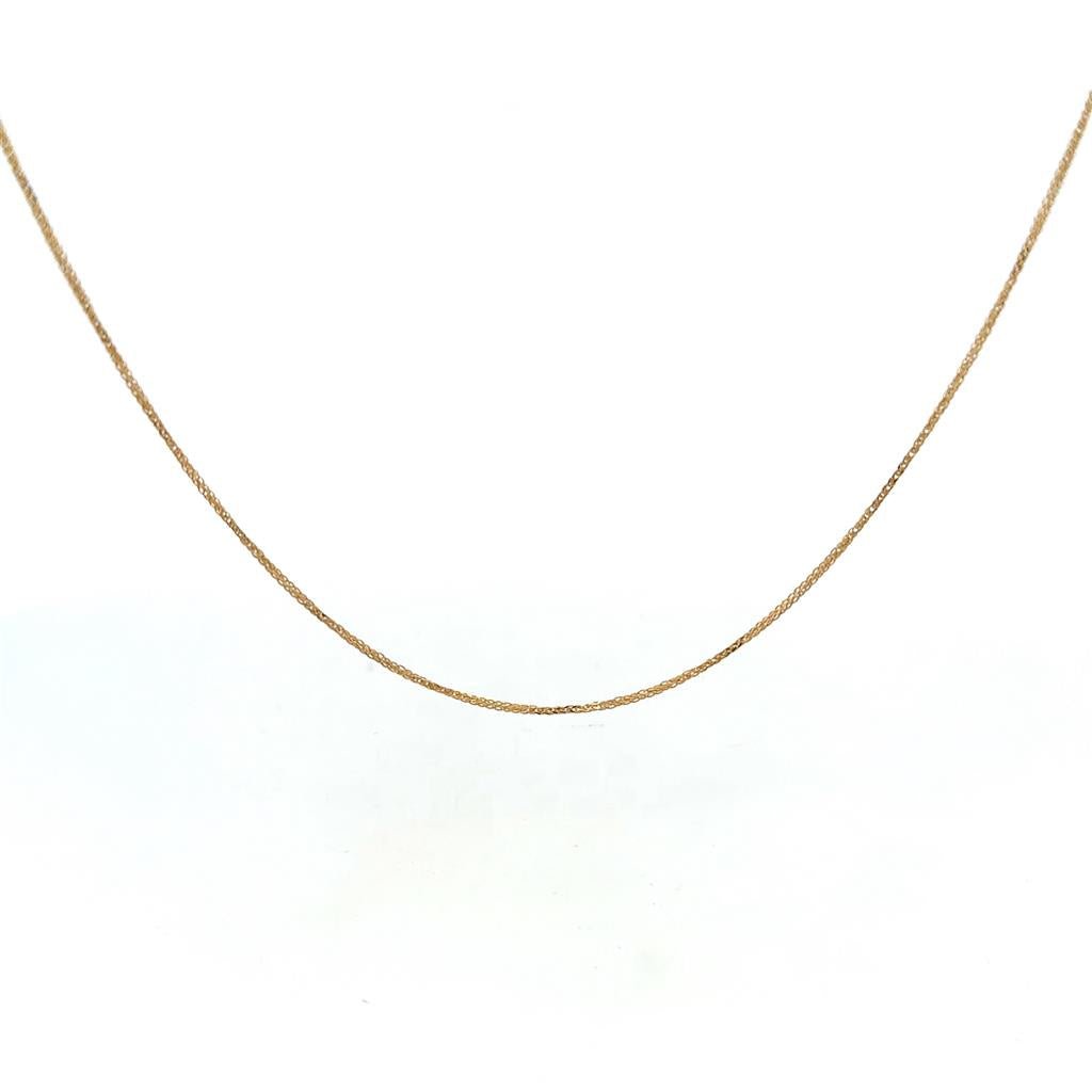 Yellow Gold Wheat Chain - 16 Inches - Davidson's Jewellers